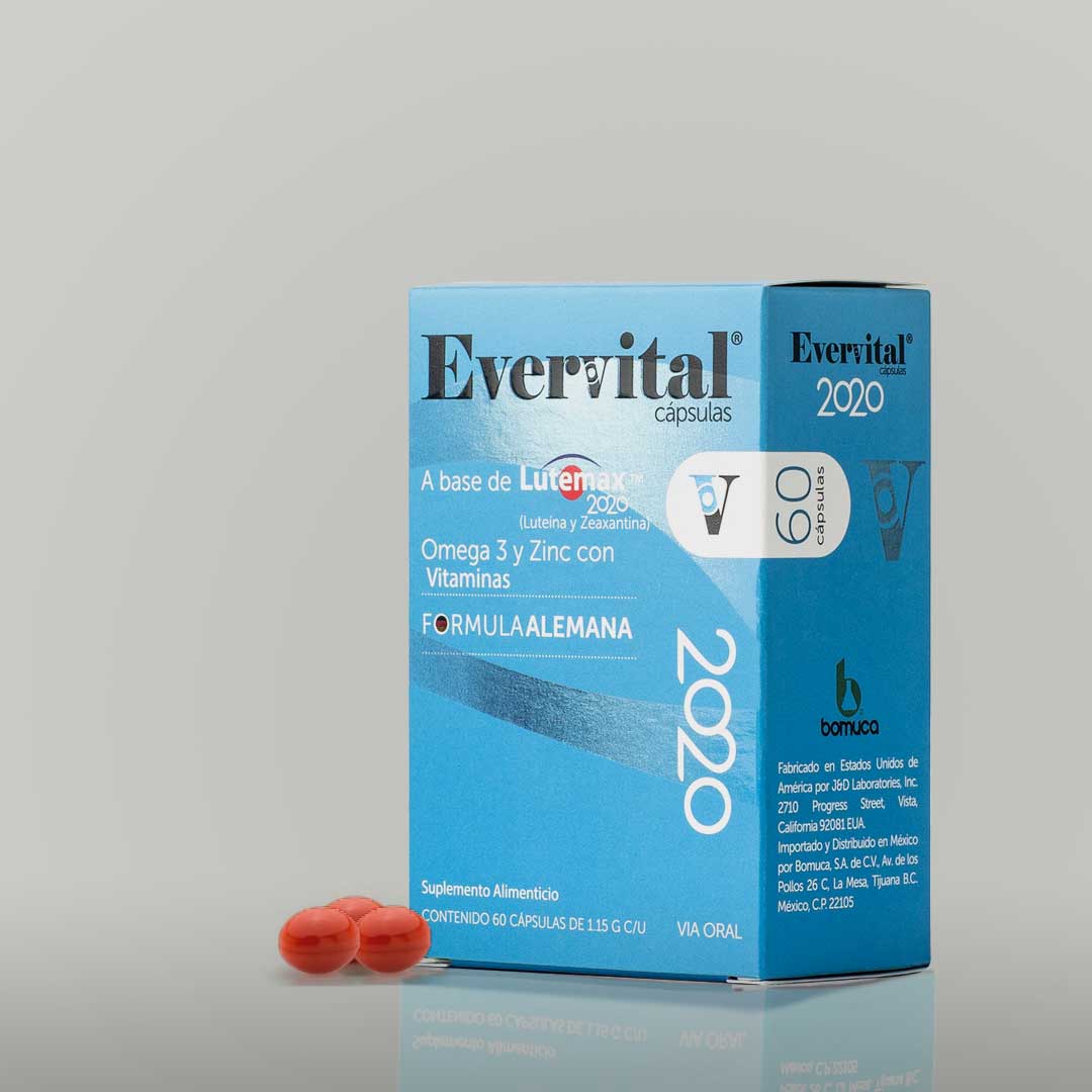 Evervital pildoras con luteina vitaminas para los ojos